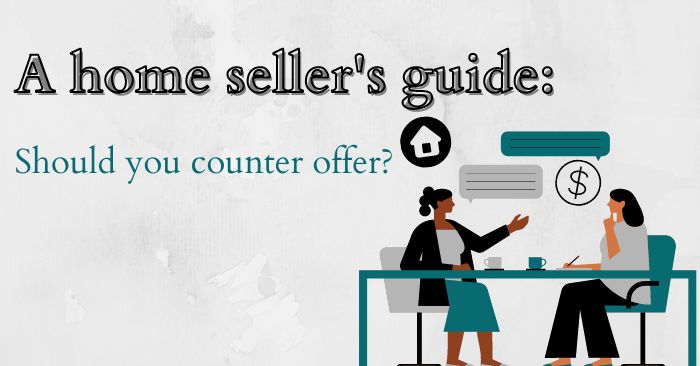 Illustration of a seller and buyer negotiating a counter offer.